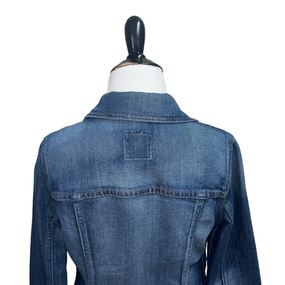 Old Navy Women's S Small Classic Denim Crop Jacket Blue Medium Wash - Picture 5 of 6